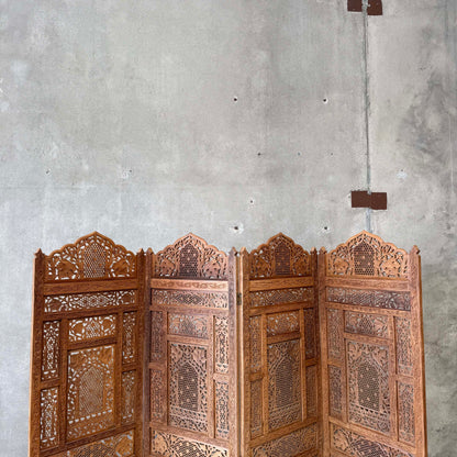 Vintage Carved Indian Screen