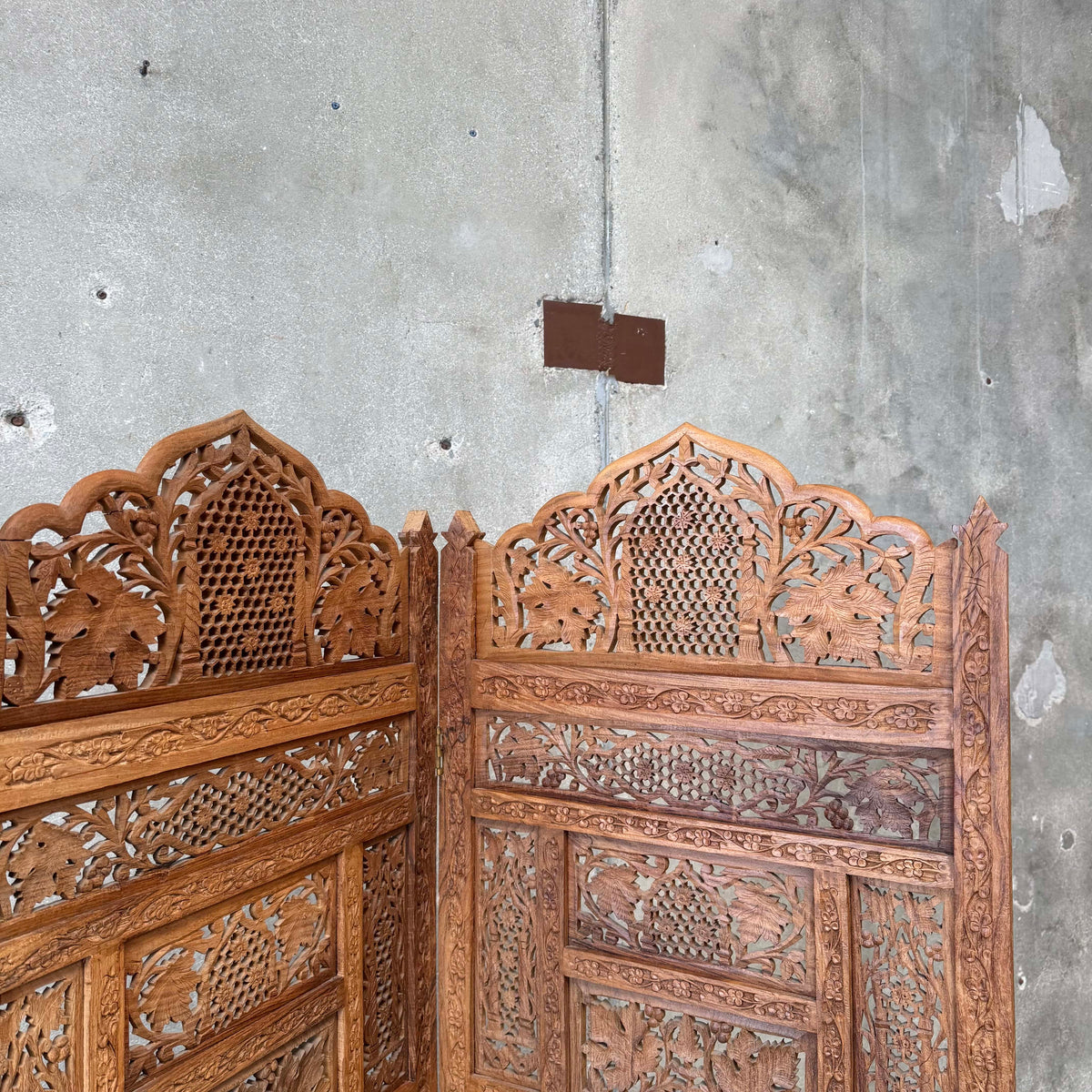 Vintage Carved Indian Screen