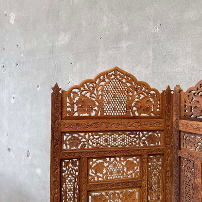 Vintage Carved Indian Screen