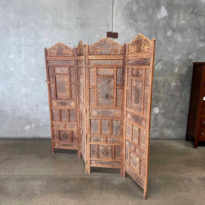 Vintage Carved Indian Screen