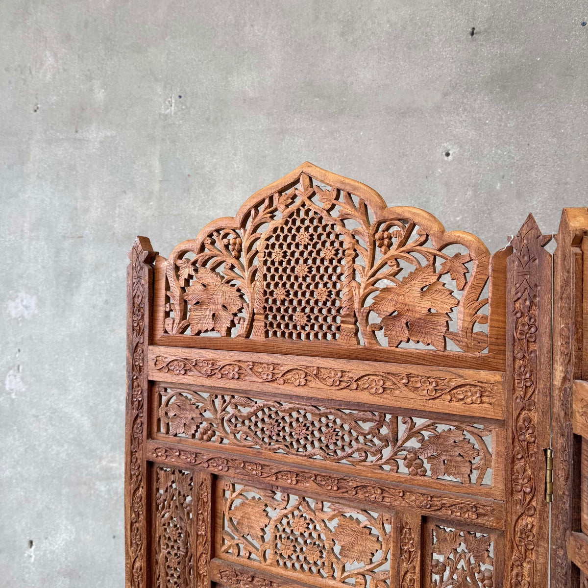 Vintage Carved Indian Screen