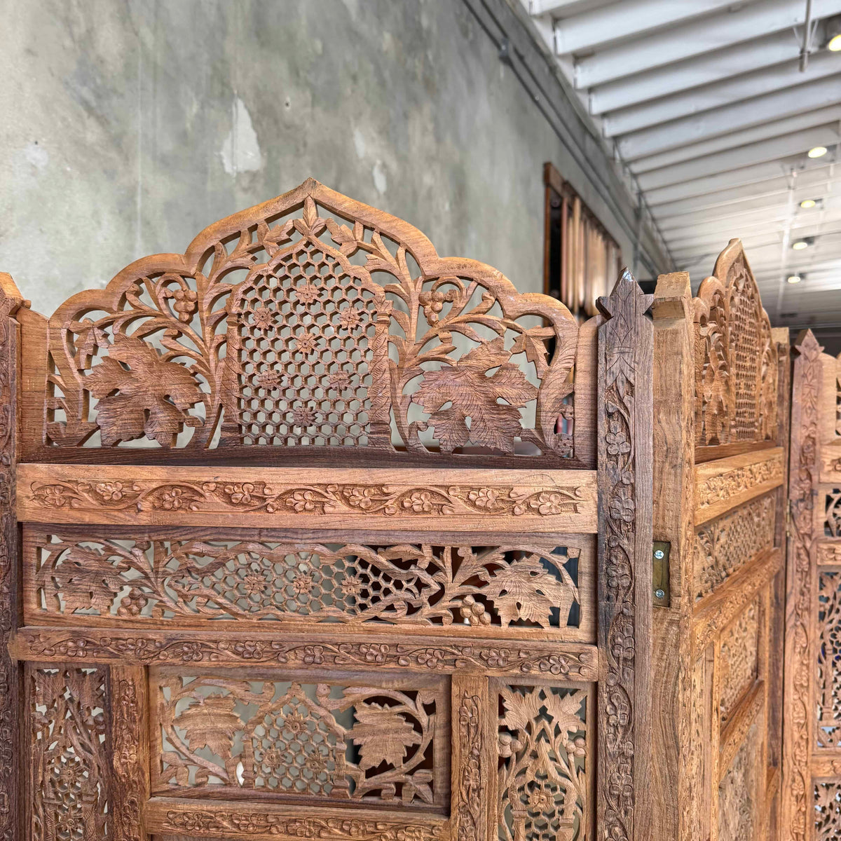 Vintage Carved Indian Screen