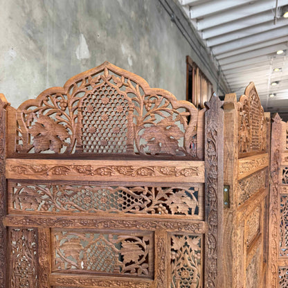 Vintage Carved Indian Screen