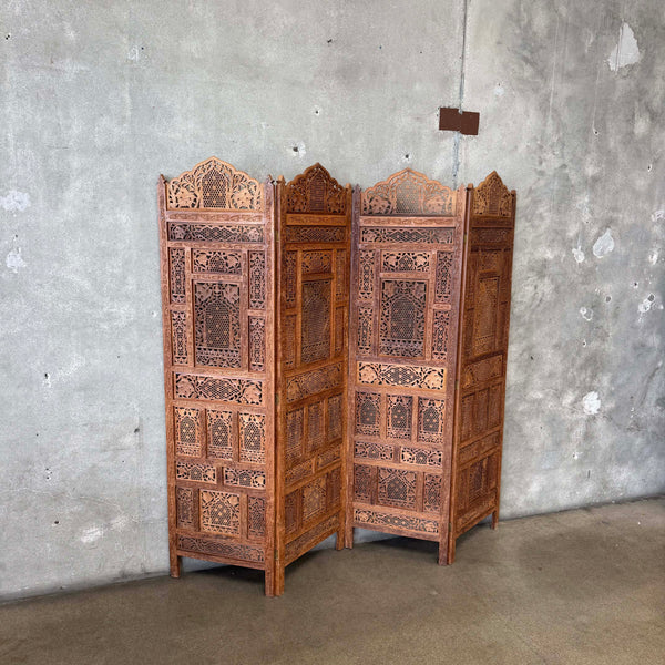Vintage Carved Indian Screen