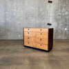 Mid Century Modern Burlwood & Brass Chest of Drawers Product Image