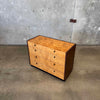 Mid Century Modern Burlwood & Brass Chest of Drawers Product Image