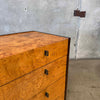 Mid Century Modern Burlwood & Brass Chest of Drawers Product Image