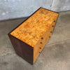 Mid Century Modern Burlwood & Brass Chest of Drawers Product Image