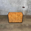Mid Century Modern Burlwood & Brass Two Door Cabinet Product Image