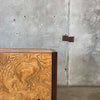 Mid Century Modern Burlwood & Brass Two Door Cabinet Product Image