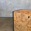 Mid Century Modern Burlwood & Brass Two Door Cabinet Product Image