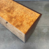 Mid Century Modern Burlwood & Brass Two Door Cabinet Product Image