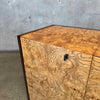Mid Century Modern Burlwood & Brass Two Door Cabinet Product Image