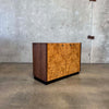 Mid Century Modern Burlwood & Brass Two Door Cabinet Product Image