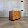 Mid Century Modern Burlwood & Brass Two Door Cabinet Product Image