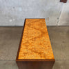 Mid Century Modern Burlwood & Brass Two Door Cabinet Product Image