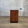 Mid Century Modern Burlwood & Brass Two Door Cabinet Product Image