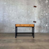 Mid Century Modern Burlwood & Brass Desk/ Vanity Product Image