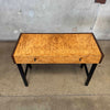 Mid Century Modern Burlwood & Brass Desk/ Vanity Product Image