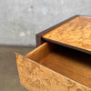 Mid Century Modern Burlwood & Brass Desk/ Vanity Product Image