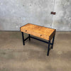 Mid Century Modern Burlwood & Brass Desk/ Vanity Product Image