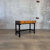 Mid Century Modern Burlwood & Brass Desk/ Vanity Product Image