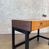 Mid Century Modern Burlwood & Brass Desk/ Vanity Product Image