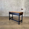 Mid Century Modern Burlwood & Brass Desk/ Vanity Product Image