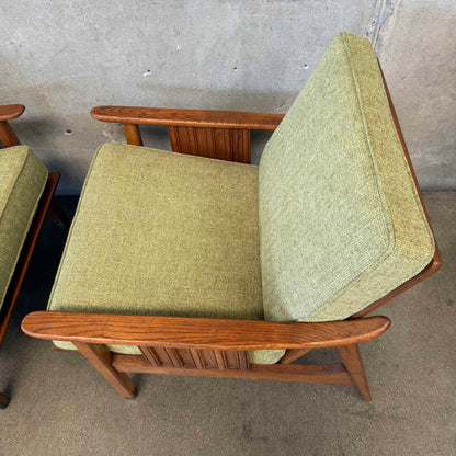 Pair of 1960's Mid Century Modern Lounge Chairs By Stanley Furniture