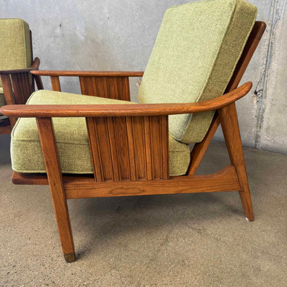 Pair of 1960's Mid Century Modern Lounge Chairs By Stanley Furniture