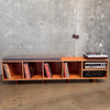 Mahogany Vinyl Storage Bench Hand Built By Pete Deeble Product Image