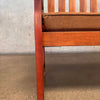 Vintage Teak Garden Bench W/ Cushion Product Image