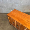 Mid Century Modern Walnut + Brass Nine Drawer Dresser Product Image