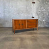 Mid Century Modern Walnut + Brass Nine Drawer Dresser Product Image