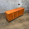 Mid Century Modern Walnut + Brass Nine Drawer Dresser Product Image