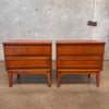 Pair of Mid Century Modern Walnut Nightstands by Dixie Product Image