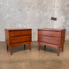 Pair of Mid Century Modern Walnut Nightstands by Dixie Product Image
