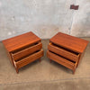 Pair of Mid Century Modern Walnut Nightstands by Dixie Product Image