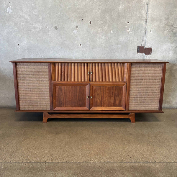 Vintage MCM Walnut Stereo Console w/ Tube Amp & Record Player by Curtis Mathes