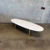 1970s Italian Regency Style Oval Travertine Coffee Table Product Image