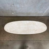 1970s Italian Regency Style Oval Travertine Coffee Table Product Image