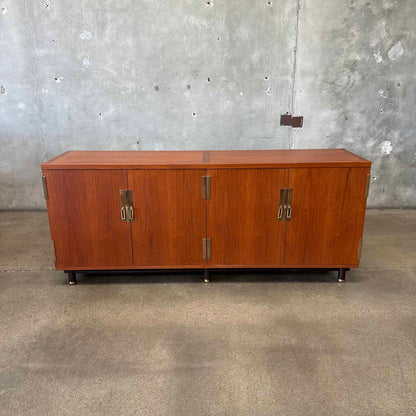 Mid Century Teak & Walnut Credenza by Baker Furniture