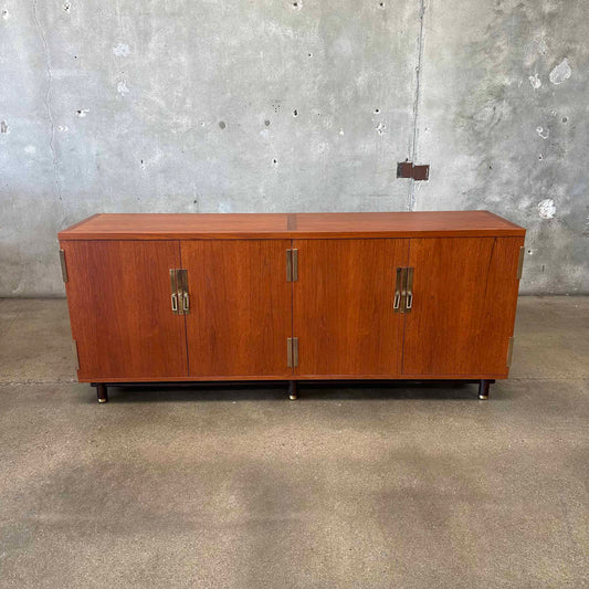 Mid Century Teak & Walnut Credenza by Baker Furniture