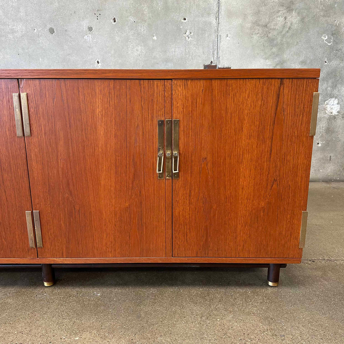 Mid Century Teak & Walnut Credenza by Baker Furniture