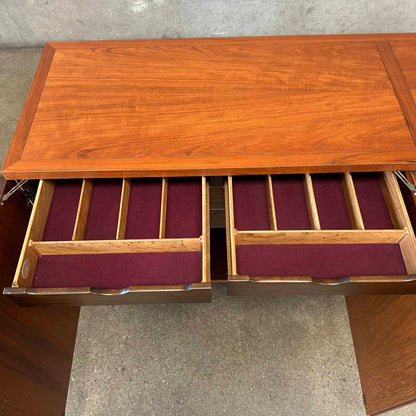 Mid Century Teak & Walnut Credenza by Baker Furniture
