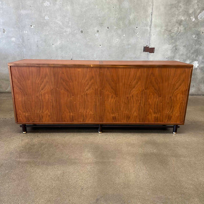 Mid Century Teak & Walnut Credenza by Baker Furniture
