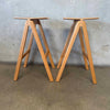 Pair of MCM Bent Plywood & Oak Bar Stools by Hay Copenhague Product Image