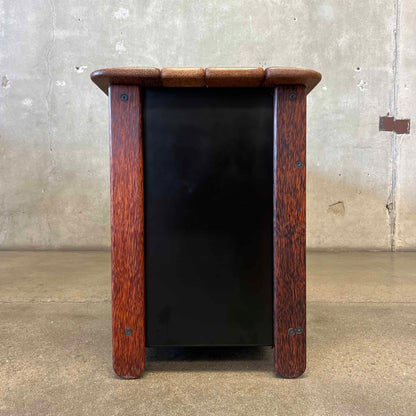 Vintage "3 Drawer Buffet" by Pacific Green - Palmwood w/ Leather Bindings