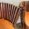 Pair of Vintage Pacific Green "Tavarua" Barstools - Palmwood & Leather Product Image