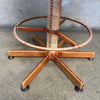Pair of Vintage Pacific Green "Tavarua" Barstools - Palmwood & Leather Product Image